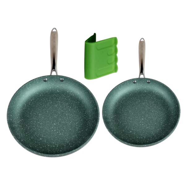 Emerald 2 Piece Non-Stick Fry Pan & Skillet Set
