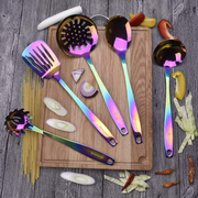 Stainless Steel Kitchen Tools (5-Piece Set) | Rainbow PVD Coated