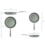 Emerald 2 Piece Non-Stick Fry Pan & Skillet Set