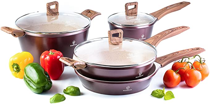 Granitestone Frying Pan Nonstick, Warp-Free, with Glass Lid and Stay-Cool 11
