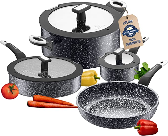 Stonetec 7pc Ceramic Cookware Set