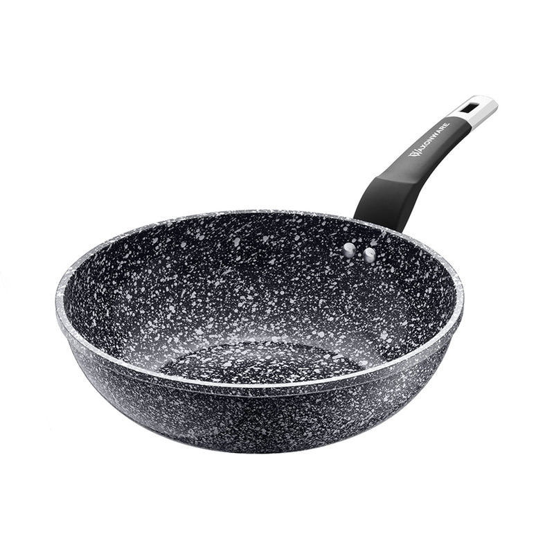 TINCOKO Nonstick Frying Skillet Pan with Lid - 11 Green Granite